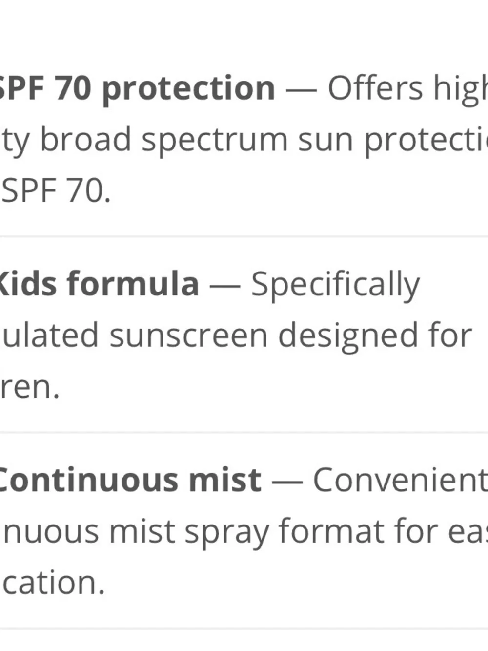 Hampton Sun Kids SPF 70 Continuous Mist Sunscreen for Kids - NWOT